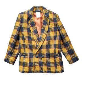 Oversized Tweed Blazer Vintage 80s Bernard Holtzman Harve Bernard Women's 6